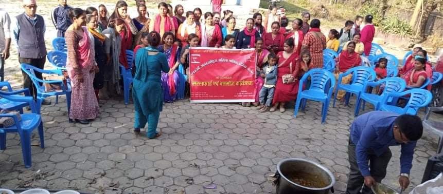 ११२ औंबअन्तराष्ट्रिय महिला श्रमिक दिवस – २०७८ को उपलक्ष्यमा सरसफाई एवं बनभोज कार्यक्रम नगर अध्यक्ष कार्की को अध्यक्षतामा सम्पन्न।।