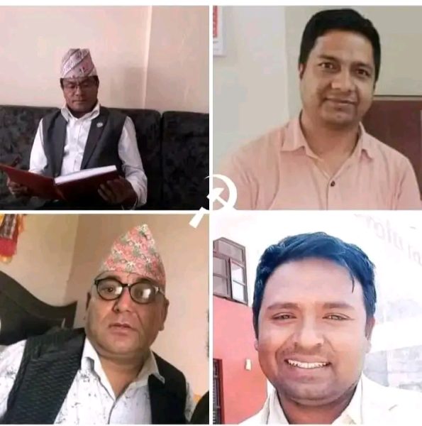 माथि बायाँबाट क्रमशः तुलाराम घर्ती बसन्त,अनिलकिशोर घिमिरे,नेत्र पाण्डे र राजेन्द्र विक