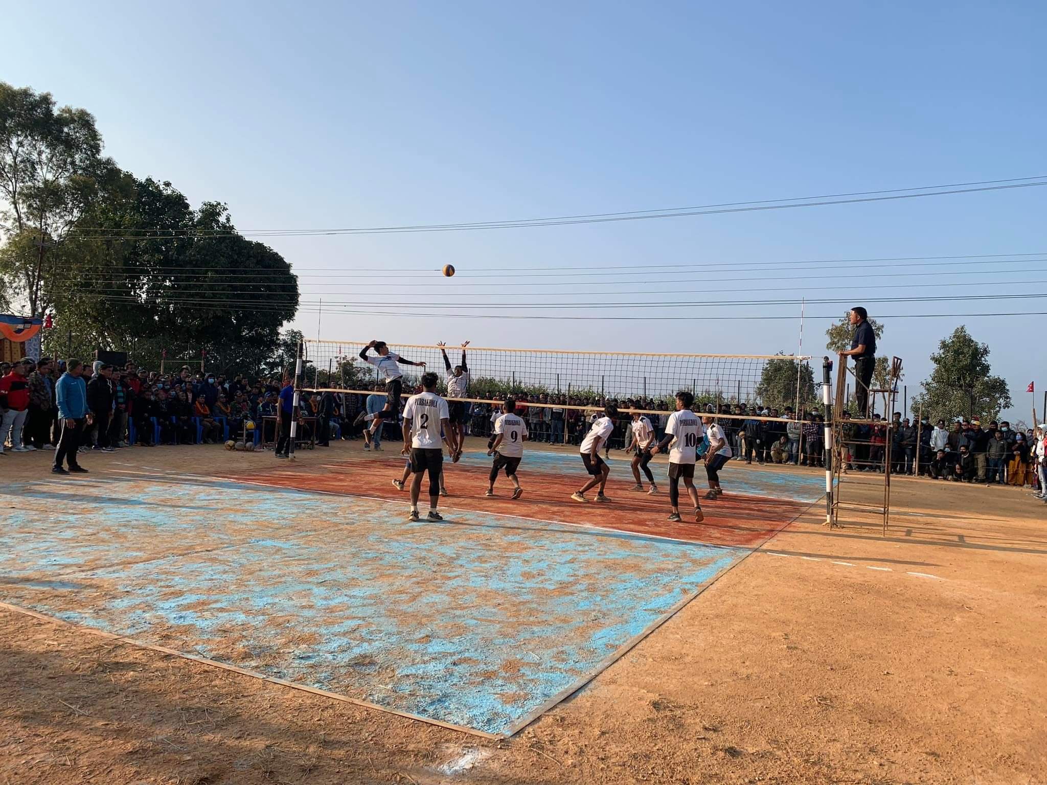 पाल्पा जिल्ला पालिका स्तरीय भलिबल खेलमा रामपुर विजेता ;पूर्वखोला उपविजेता ।